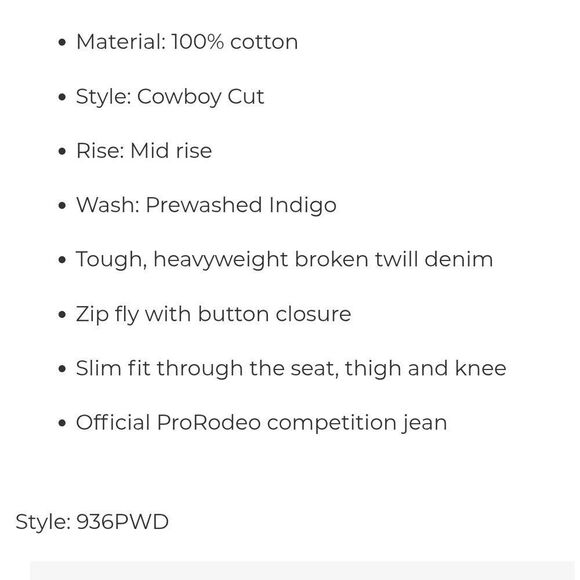 Wrangler 42x32 Blue Slim Straight Jeans with Classic Stitching - Picture 11 of 11